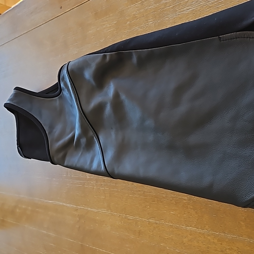 Tibi Lamb Leather Patchwork Tank - image 3